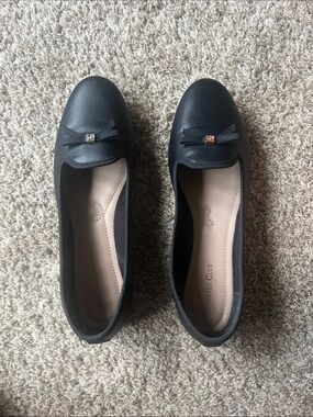 Charter Club Black Bow-Accent Slip-On Flats